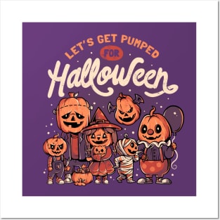 Pumped for Halloween - Cute Pumpkin Gift Posters and Art